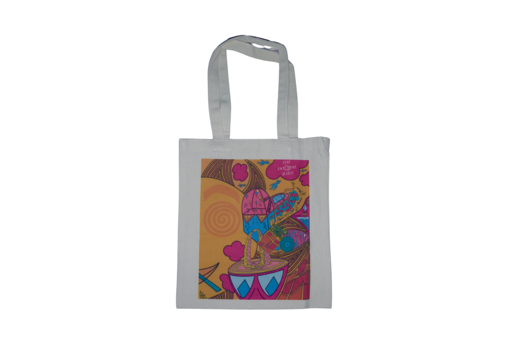 Music in my Ears, Party in my Head Tote Bag